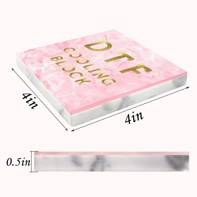 Dorhui كتلة تبريد DTF – أداة طباعة نقل سريعة التبريد لبودرة DTF وورق النقل، فيلم DTF للطباعة الحرارية وإكسسوارات الفينيل (وردي) - Image 2